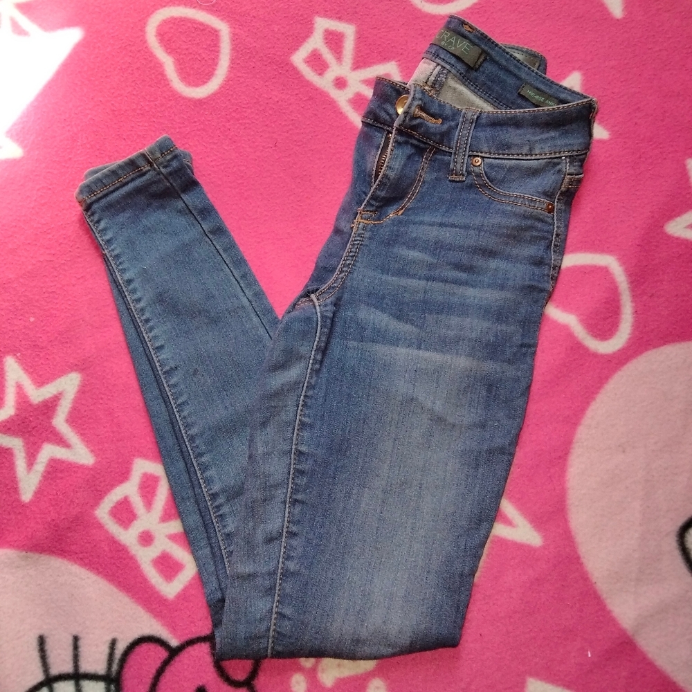 Mid-rise ankle skinny